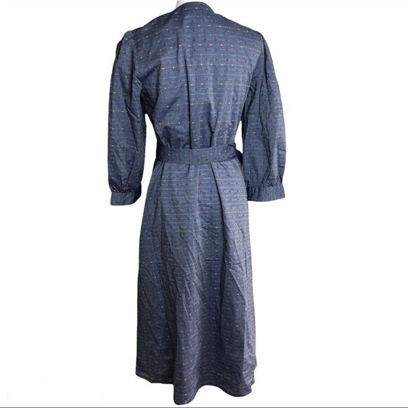 Draper James Embroidered Dot Chambray Wrap Dress 6 - Picture 7 of 14
